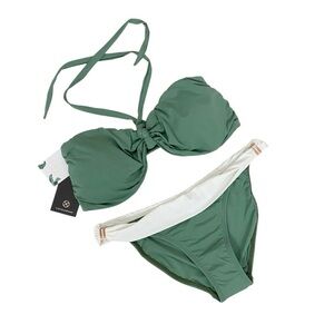 Vix x The Beverly Hills Hotel Green Bikini Two Piece Swimsuit